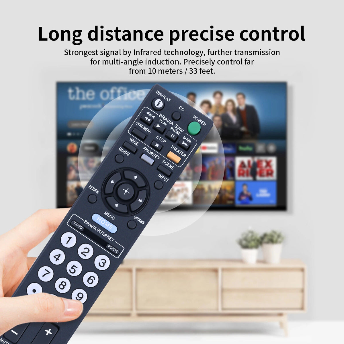 RM-YD027 Remote Control For Sony TV KDL40W5100 KDL46W5100 KDL52W5100