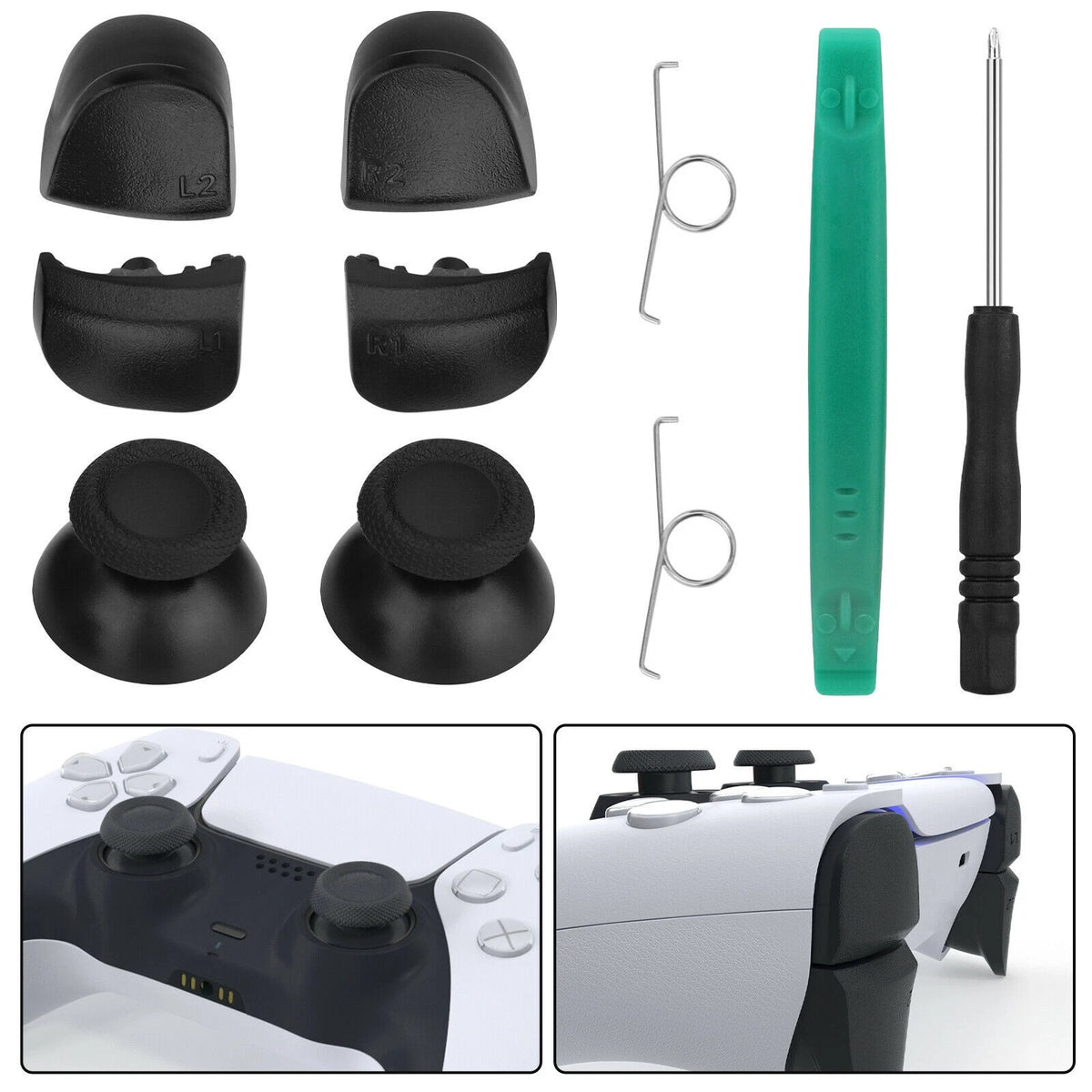 Durable Thumb Grip L+R Buttons Spring Replacement For Sony PS5 V1 Controller