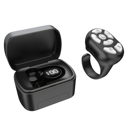 Mobile Phone Bluetooth Remoter Ring W/Charging Bin Efficient E-book Page Turner