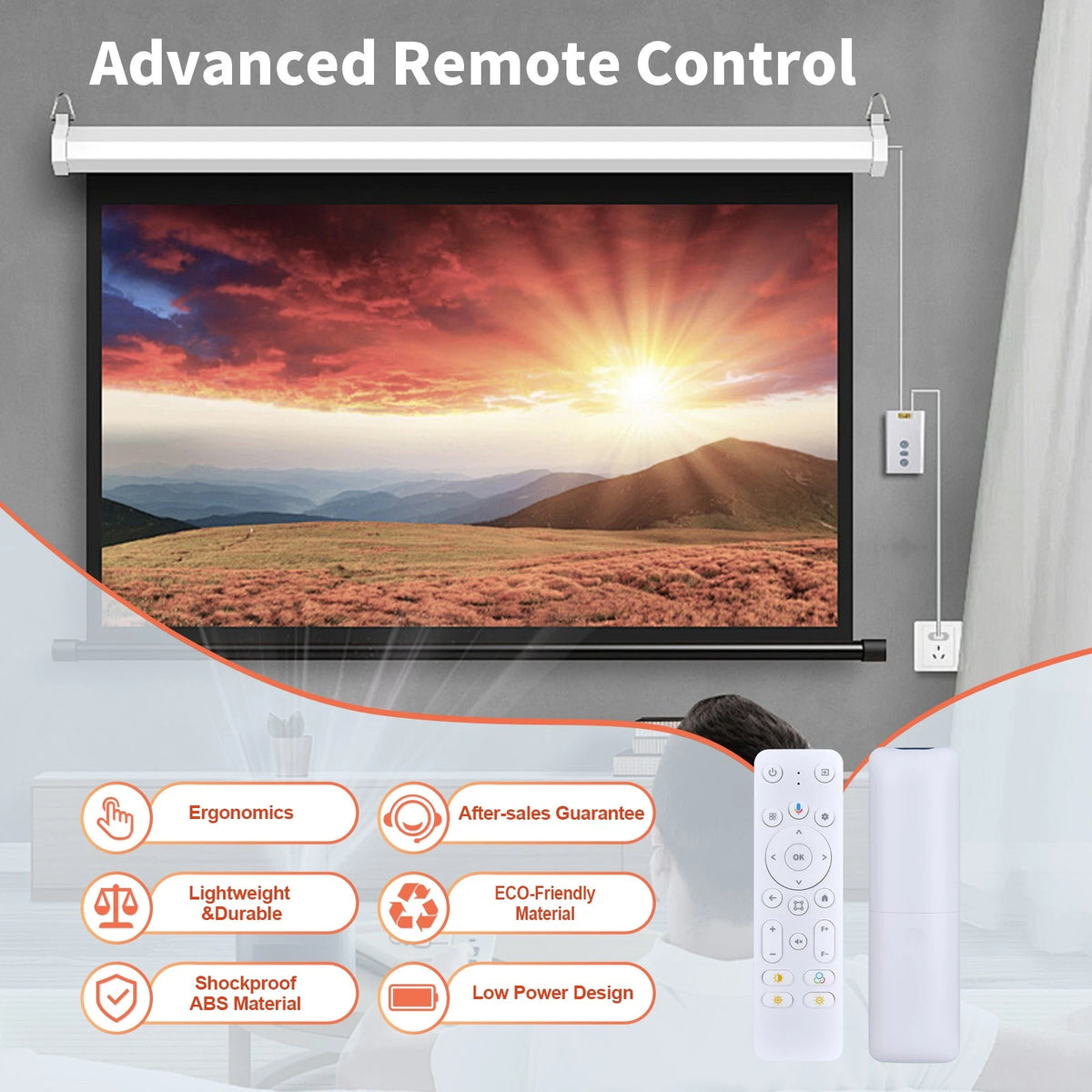 For ETOE Starfish Plus Google TV 1080P Projector Remote Control with Voice
