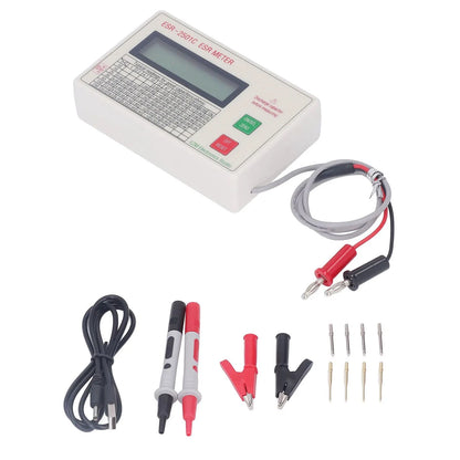 ABS Handheld ESR DCR Capacitor Tester High Accuracy Capacitance Meter Tool