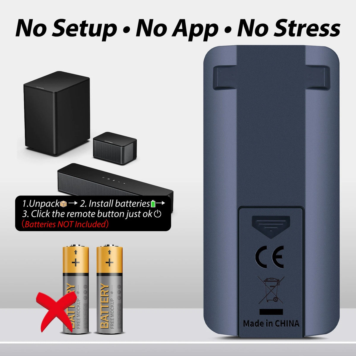 Remote Control For Zvox Multi Level AccuVoice TV Speakers &Soundbars SB380 SB500