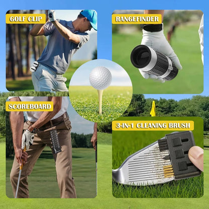 SirChic Golf Accessories Kit for Men, Useful Bag Gifts Set Brown