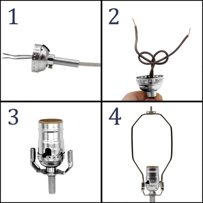 Creative Hobbies Make a Lamp or Repair Kit - All Essential Hardware, 3 Silver