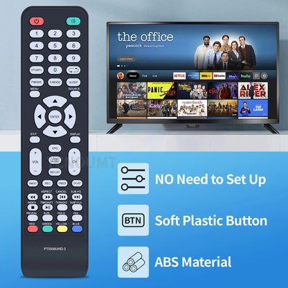 For Platinum LED LCD HDTV PT5506UHD PT5518LED PT3219LED PT4808LED Remote Control