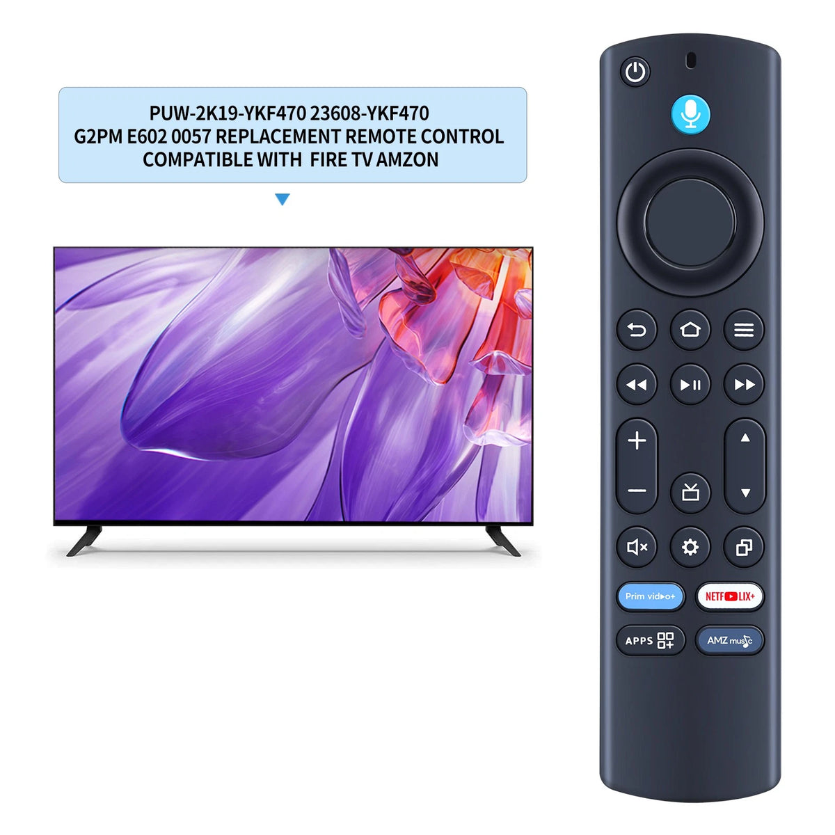 Voice Remote Control For Hisense QD6QF Series QLED 4K UHD Fire TV 43QD6QF