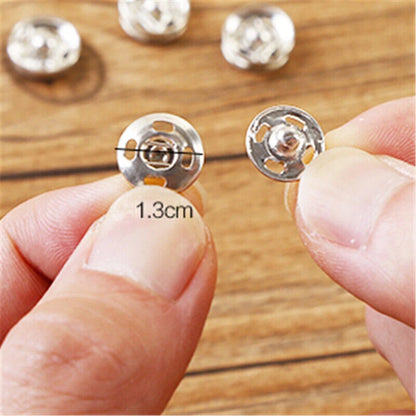 20Pcs 1.3cm Diameter High Hardness Stainless Snap Buttons For Sewing Clothing