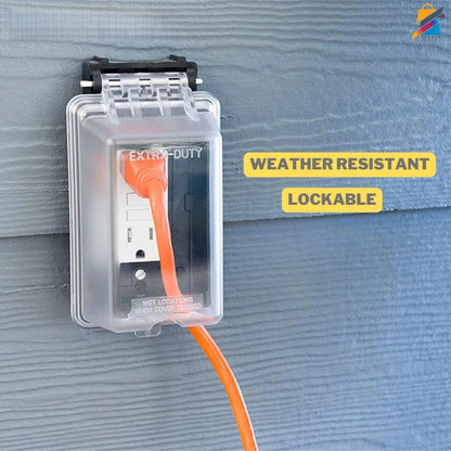 Weatherproof Outdoor Electrical Outlet Cover Single Gang Box Lockable Design