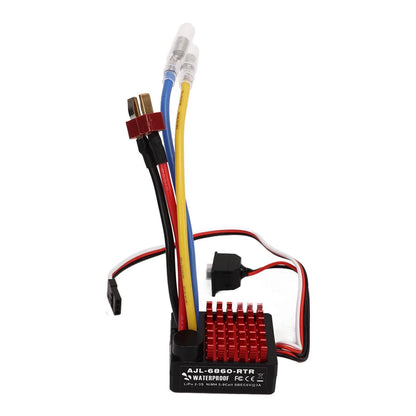 RC Car Brushed ESC 60A Waterproof Electronic Speed Controller For 1/10 RC Car d