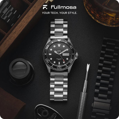 Fullmosa Stainless Steel Watch Band 16mm 18mm 19mm 20mm(see diagram), Silver