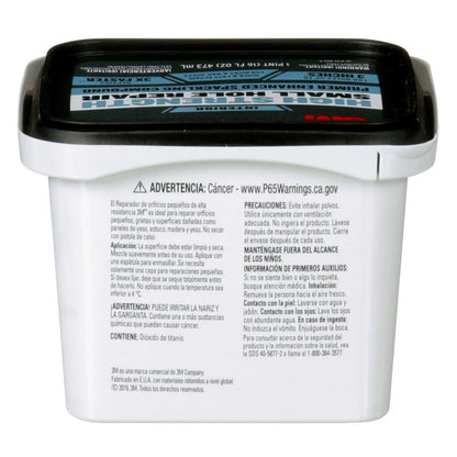 3M High Strength Spackling Compound, 16 oz., Small 16 Fl Oz (Pack of 1), Gray