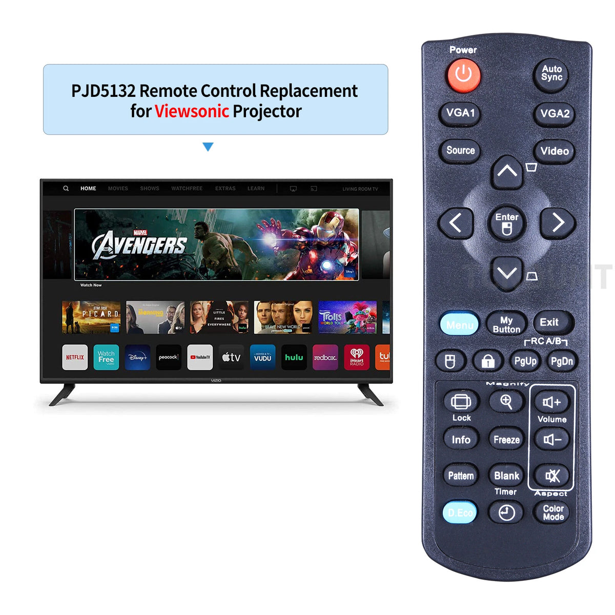 Remote Control For Viewsonic Projector PJD5132 PJD5234 PJD5232 PJD5533W PJD5134