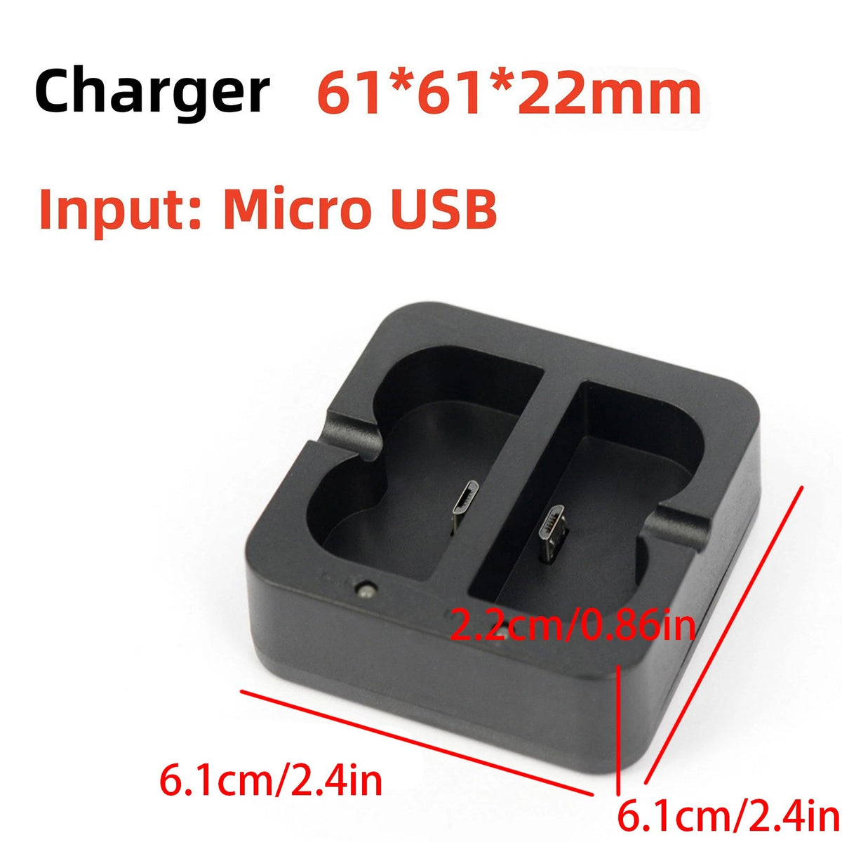 5V Dual-Port Battery Charger USB Charging Dock For Video Doorbell 2/3/3 Plus/4