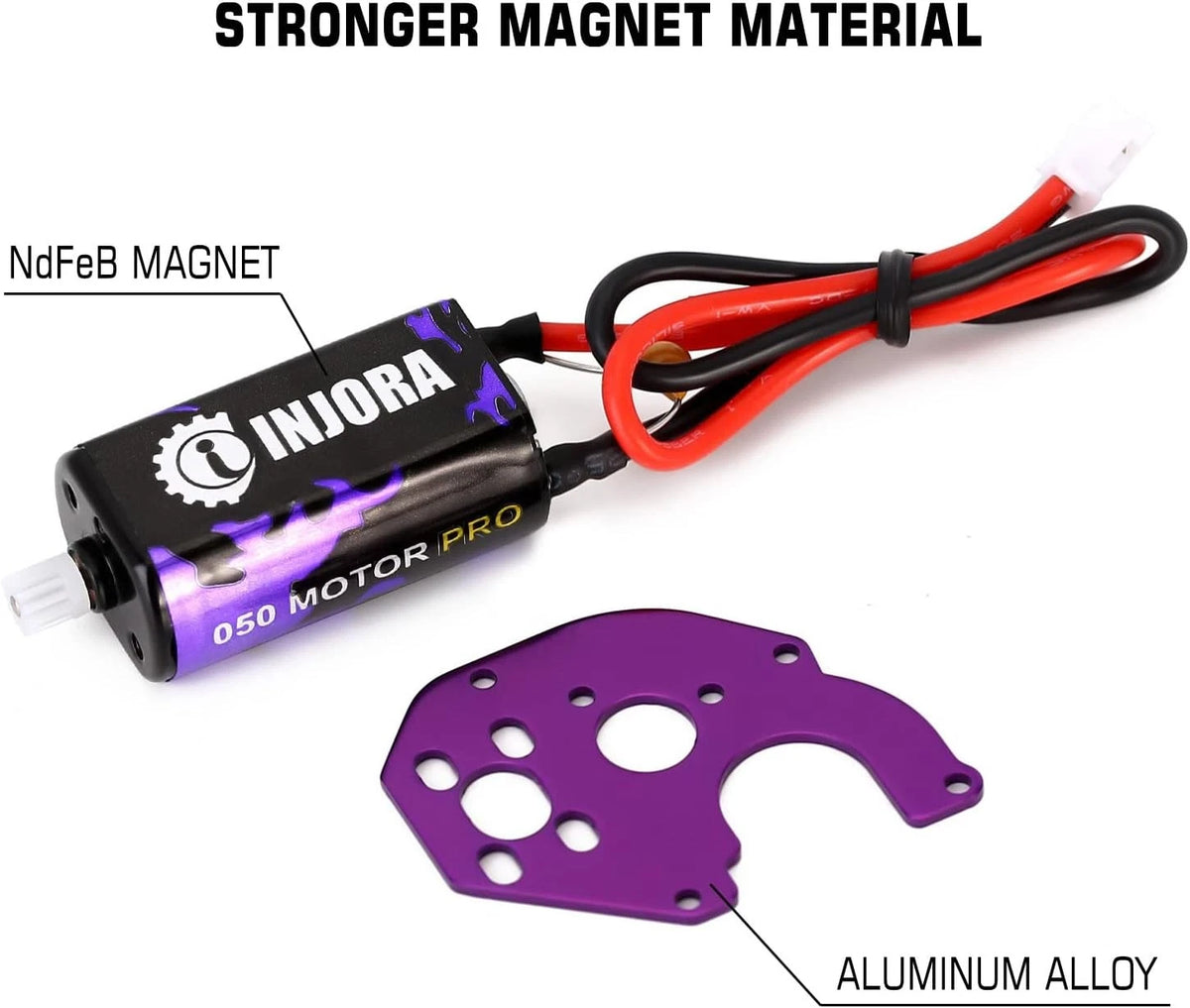 INJORA RC Brushed Motor 050 50T Pro High Torque with Mount