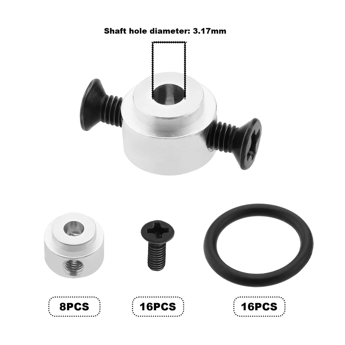 OTOTEC 8 Sets RC Airplane Propellers 3.17mm Prop Protector with Screws...