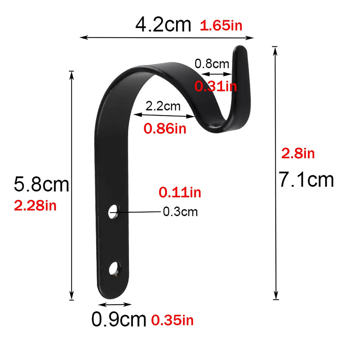 10X Metal Hanging Basket Brackets Garden Plant Hanger Hook Wall Garden Decor