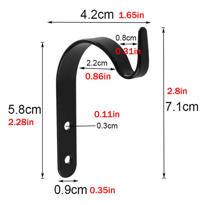 10X Metal Hanging Basket Brackets Garden Plant Hanger Hook Wall Garden Decor