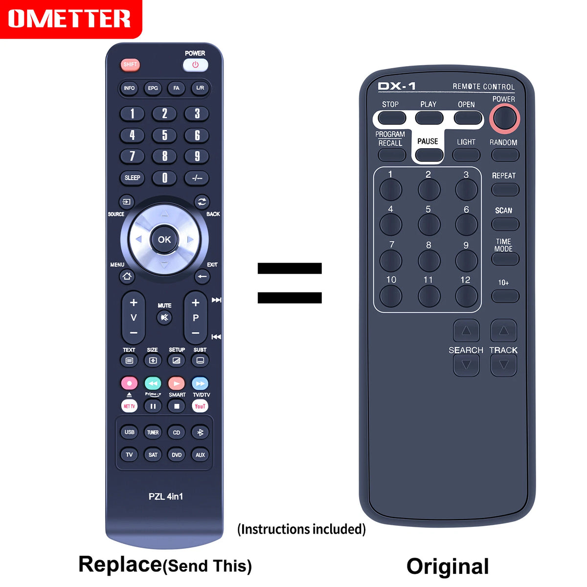 For California Audio Labs DX-1/DX-2 CD Player Remote Control Replacement