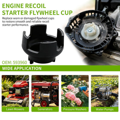 Restores Starting Recoil Starter Flywheel Cup For Briggs & Stratton 103M02