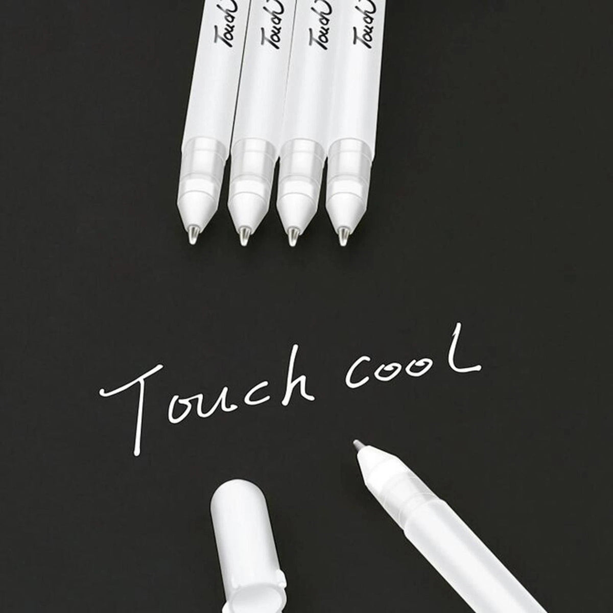 3* 0.8mm White Gel Ink Pen Drawing Art Fine Tip Sketching Painting Marker Tool