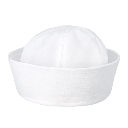 Adult White  Navy SAILOR Fishing Marine Costume Hat Cap 58cm gg