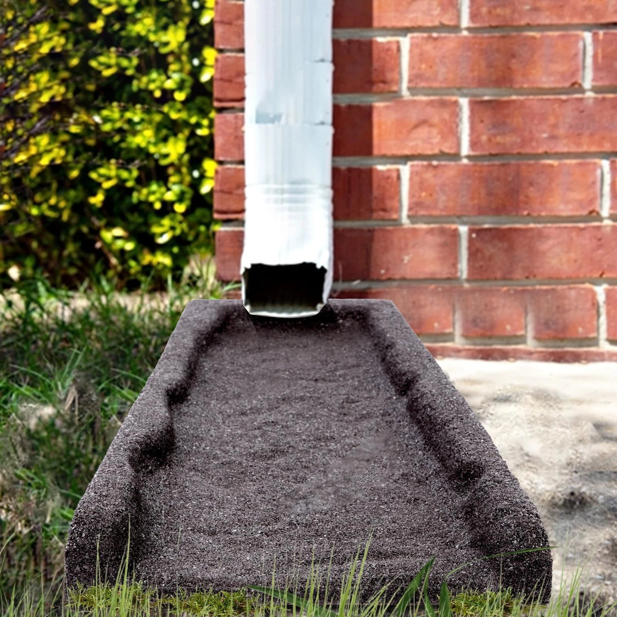 Sekcen 2 Pack Rubber Downspout Splash Block Rain Gutter Down Spout Brown