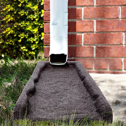 Sekcen 2 Pack Rubber Downspout Splash Block Rain Gutter Down Spout Brown
