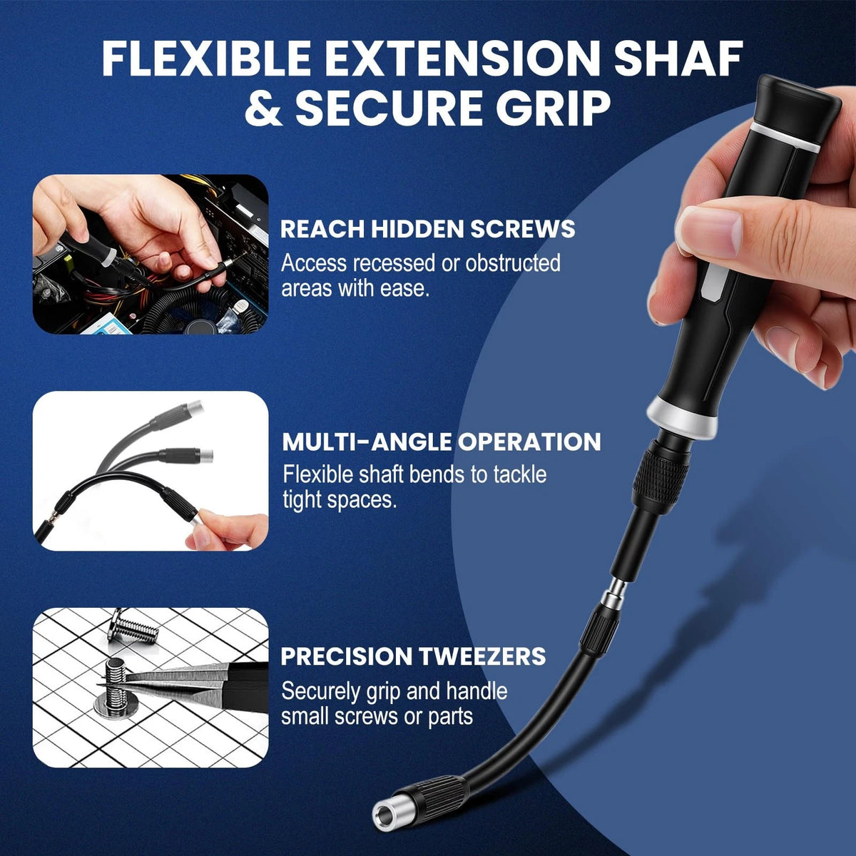152-in-1 Precision Screwdriver Set, Electronics Repair Kit with Manual, Black