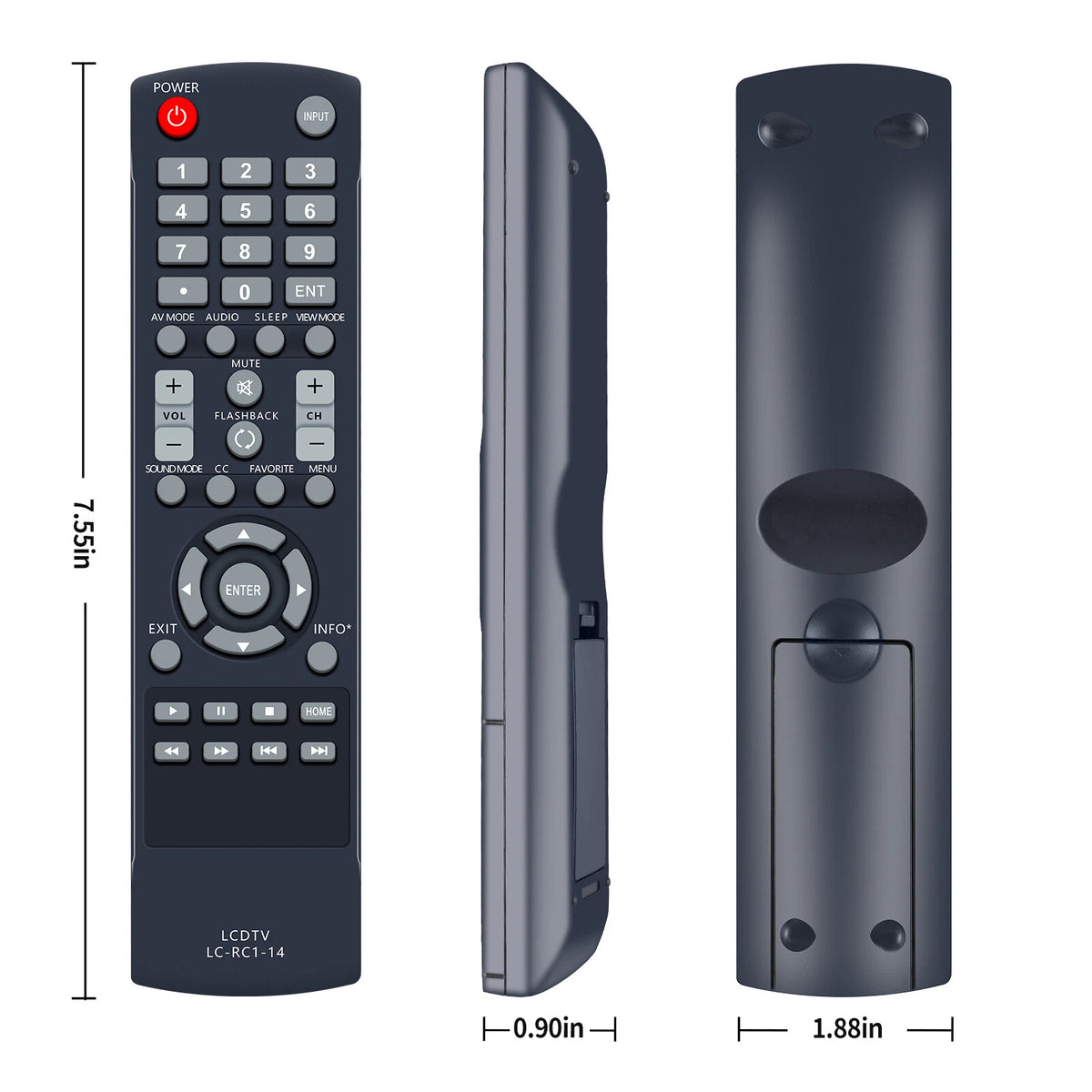 LC-RC1-14 Remote Control For Sharp TV LC-32LB261U LC-42LB150U LC-50LB150U