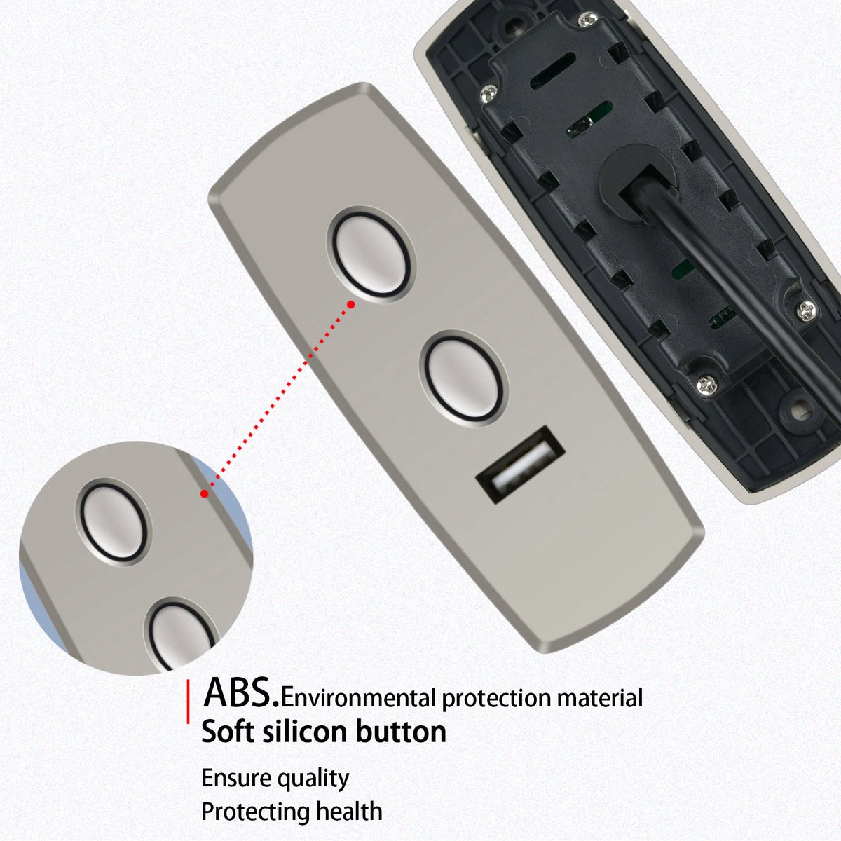 For Okin 2 Button 5 Pin Lift Chair or Power Recliner Hand Control with USB