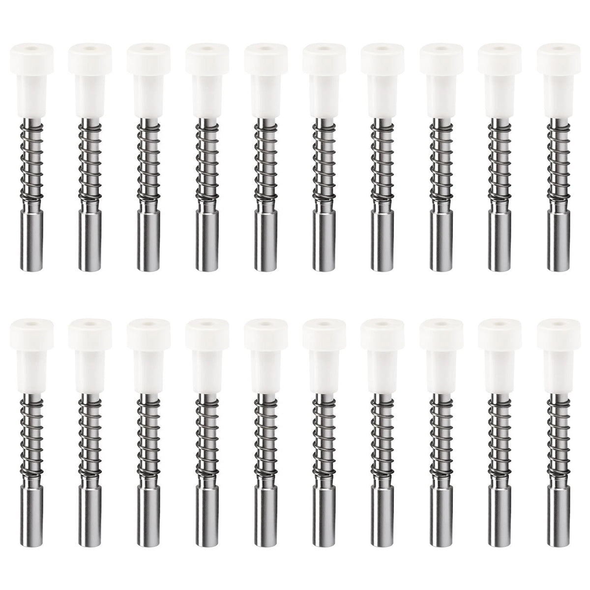 20 Pcs Window Screen Plunger Latches, Aluminum Alloy White