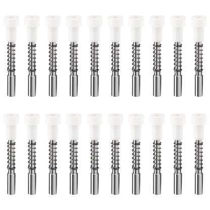 20 Pcs Window Screen Plunger Latches, Aluminum Alloy White