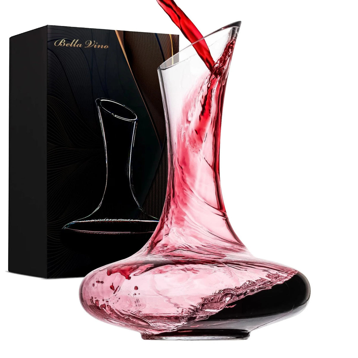 Large Elegant Red Wine Decanter Aerator Pourer -  Hand Blown bv2