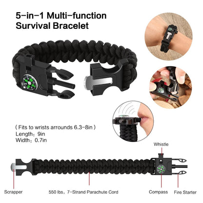 XUANLAN Emergency Survival Kit 13 in 1, Outdoor 7 x 4.5 x 2", kit 1
