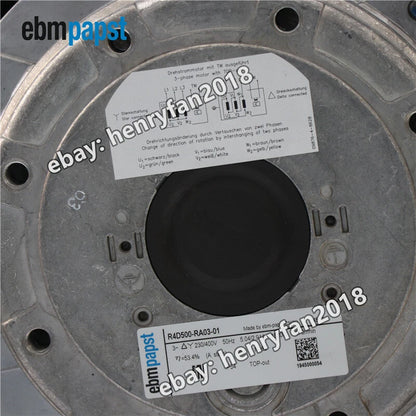 Ebmpapst R4D500-RA03-01 Centrifugal Fan φ500mm High-Voltage Inverter Cooling Fan