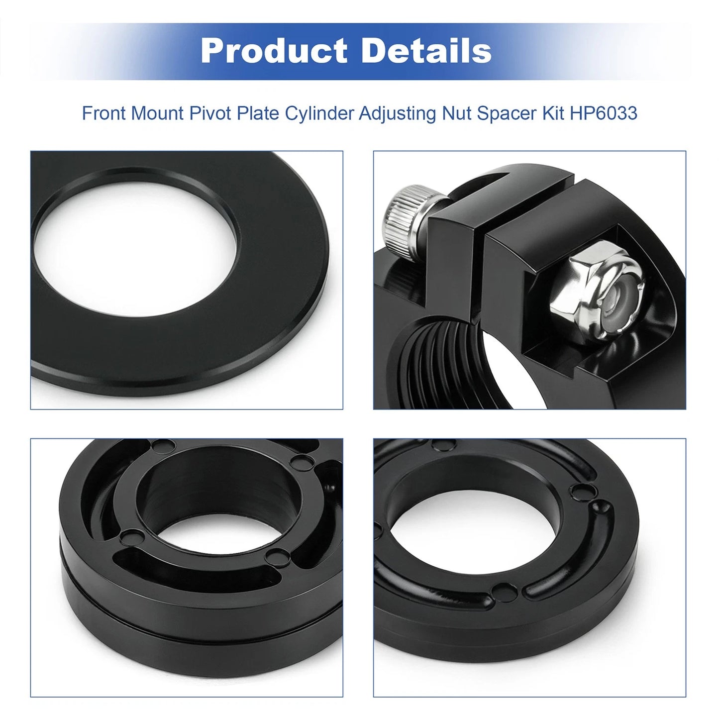 Front Mount Pivot Plate Cylinder Adjusting Nut Spacer Kit HP6033