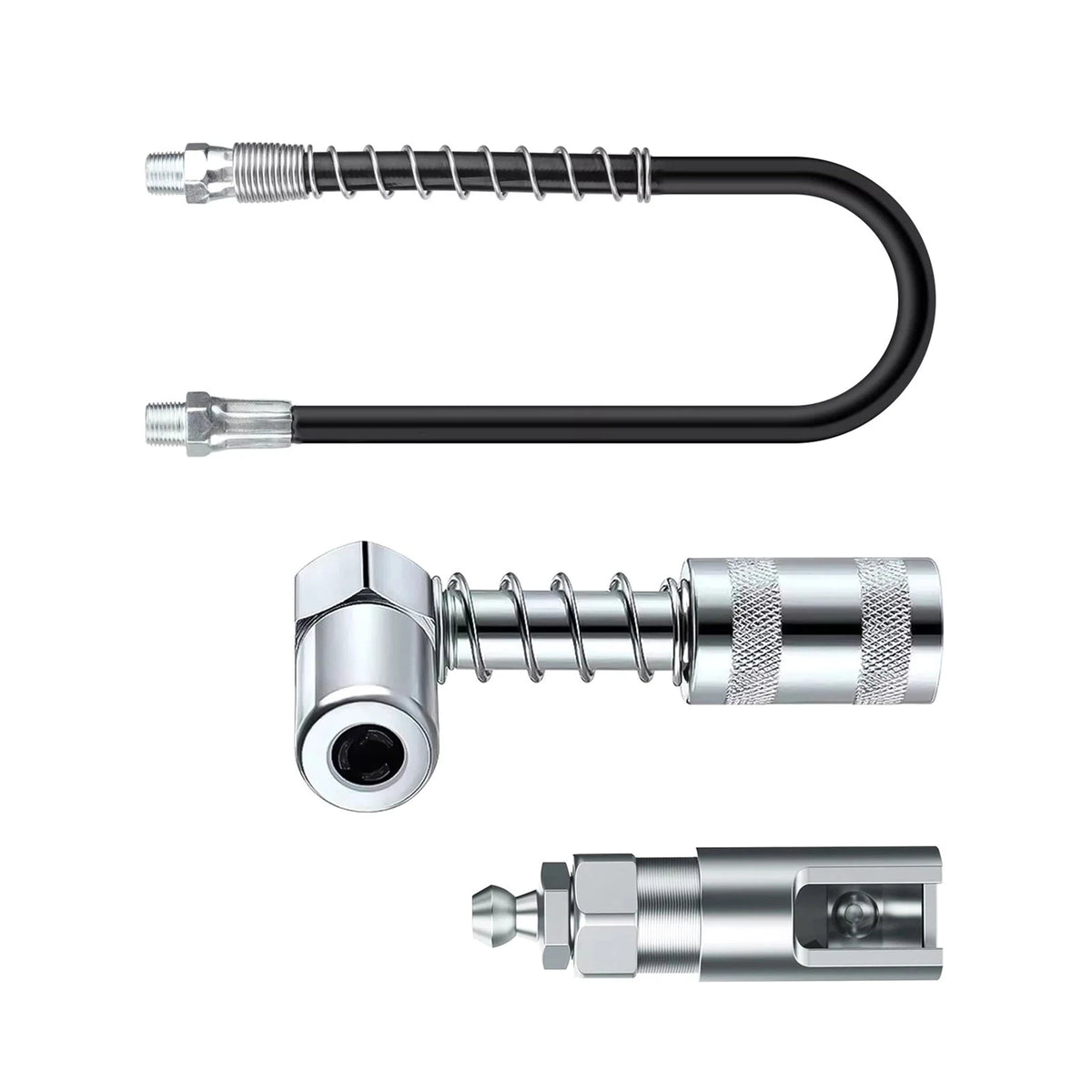 Grease Gun Coupler, 1/8 Inch NPT Right Angle Grease Coupler, 90 Degree