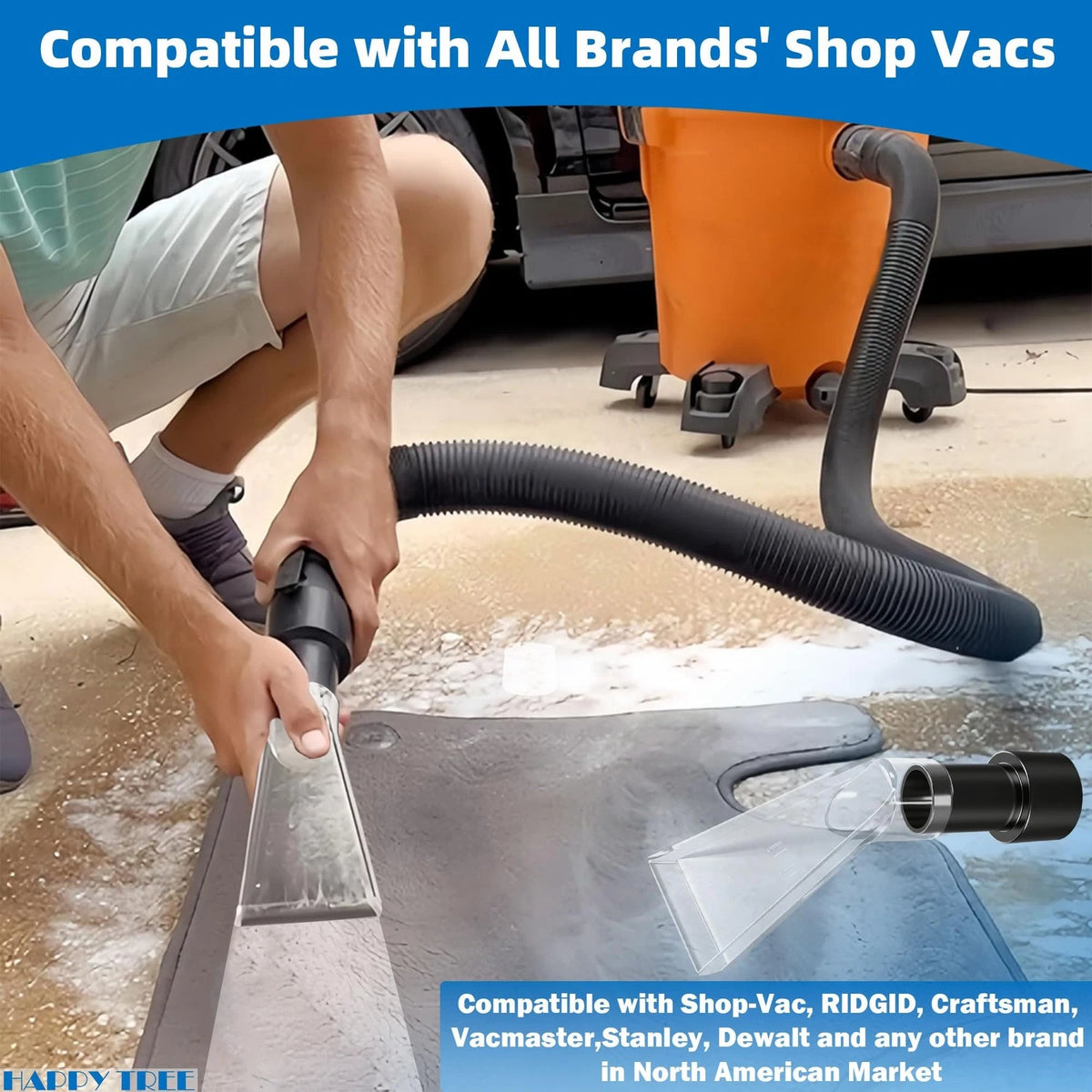 Happy Tree Universal Fits All s' Shop Vacs with 2-1/2" Small,