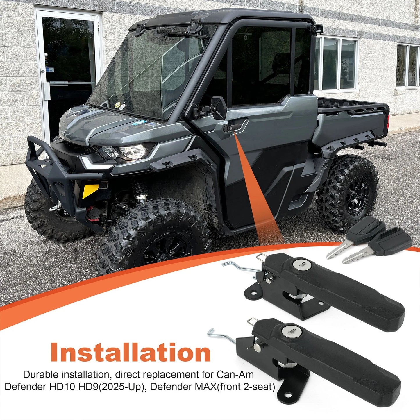 Front Deluxe Door Locks Upgrade Kit For Can-Am Defender 2017-2025 715009951