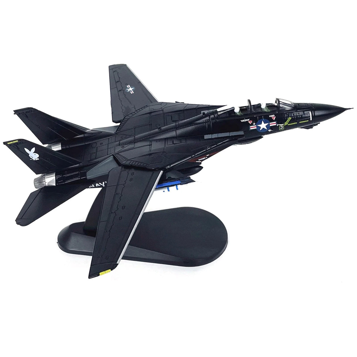 1:100 F-14 Tomcat US Fighter VX-4 Plane Model Alloy Aircraft Military Decoration