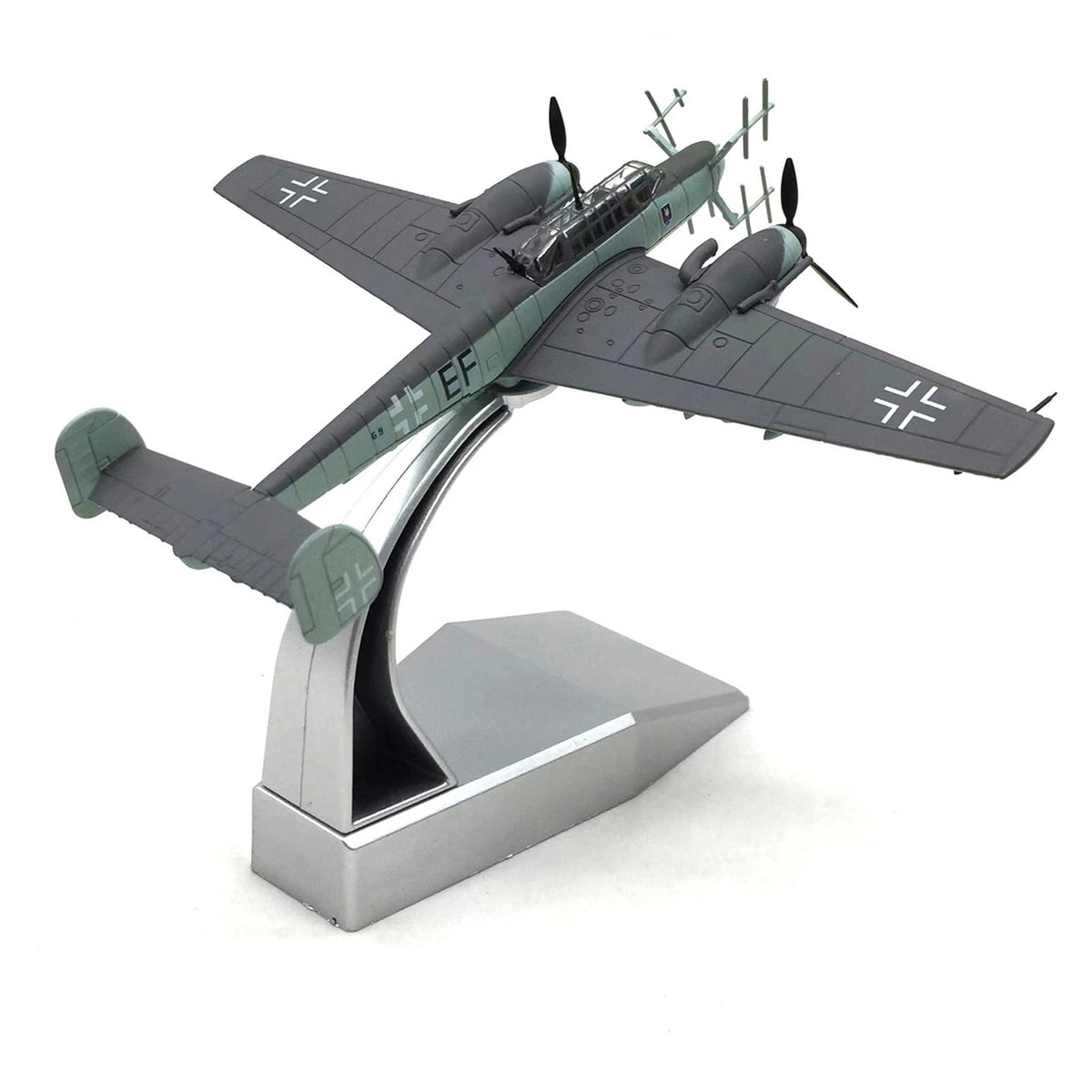 WWII German Bf-110 Fighter G-4 Night Fighter Model 1:100 Alloy Aircraft Model