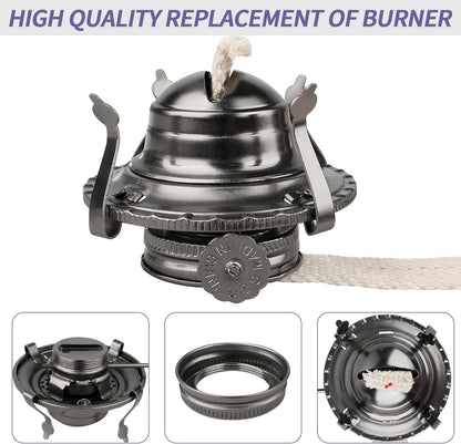 Oil Lamp Burner #2 with Black Coating – Antique Kerosene Bronze Plated