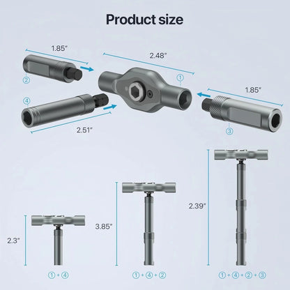 DYLIFE 24 in 1 Magnetic Screwdriver Set, DIY Ratchet Mini 24 In 1, Black Gray