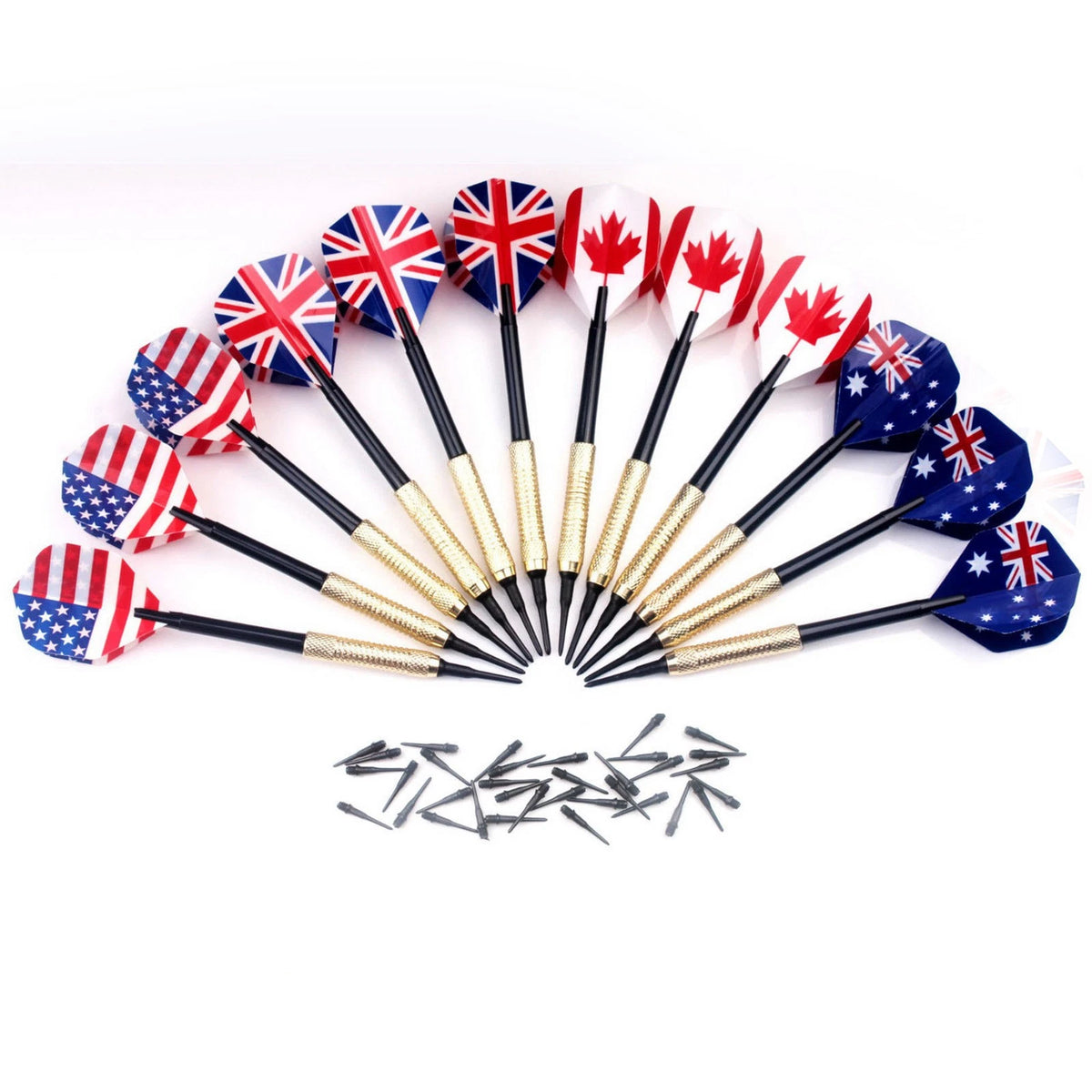 12 Pack Soft Tip Darts For Electronic Dartboard With 36 Replacement Extra Tips