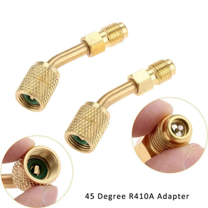 R410A Durable Adapter Kit Mini Split Adapter 5/16 To 1/4 Coupler Brass+Rubber