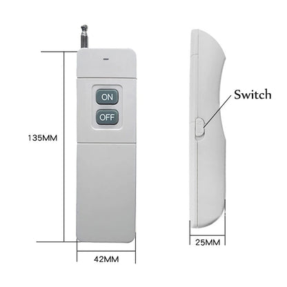 1.5KM Long Range 2CH RF Wireless Remote Control Switch Transmitter+Receiver Kits