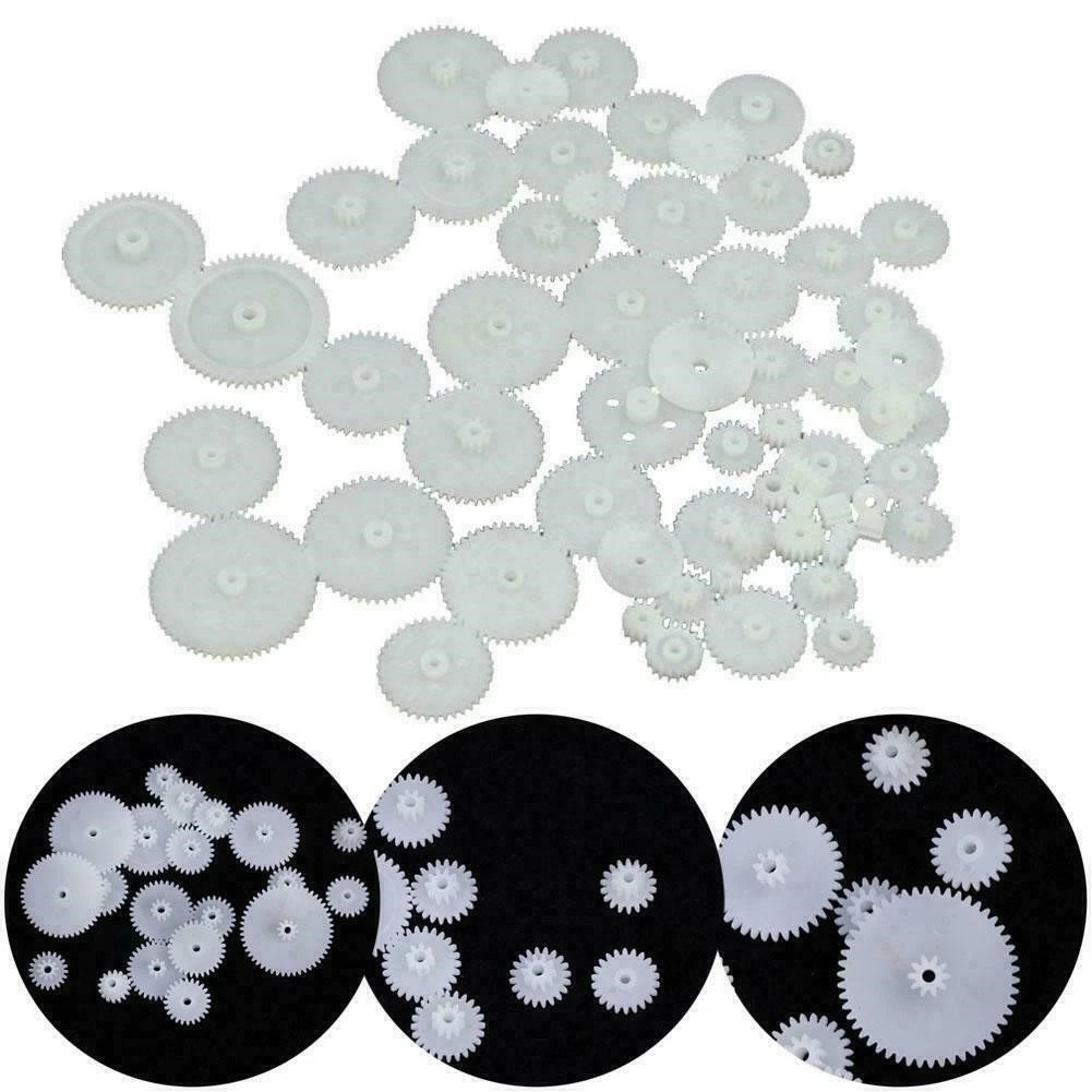 58Pack Different Size Plastic Gear Modulus 0.5 Assortment RC Car Robot Toy Motor
