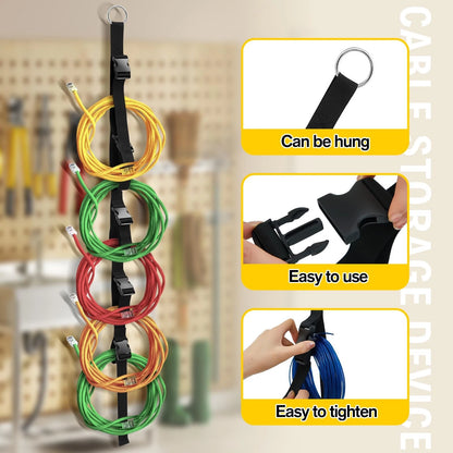Wowangce 2 Pcs Extension Cord Organizers and Storage Garage Black