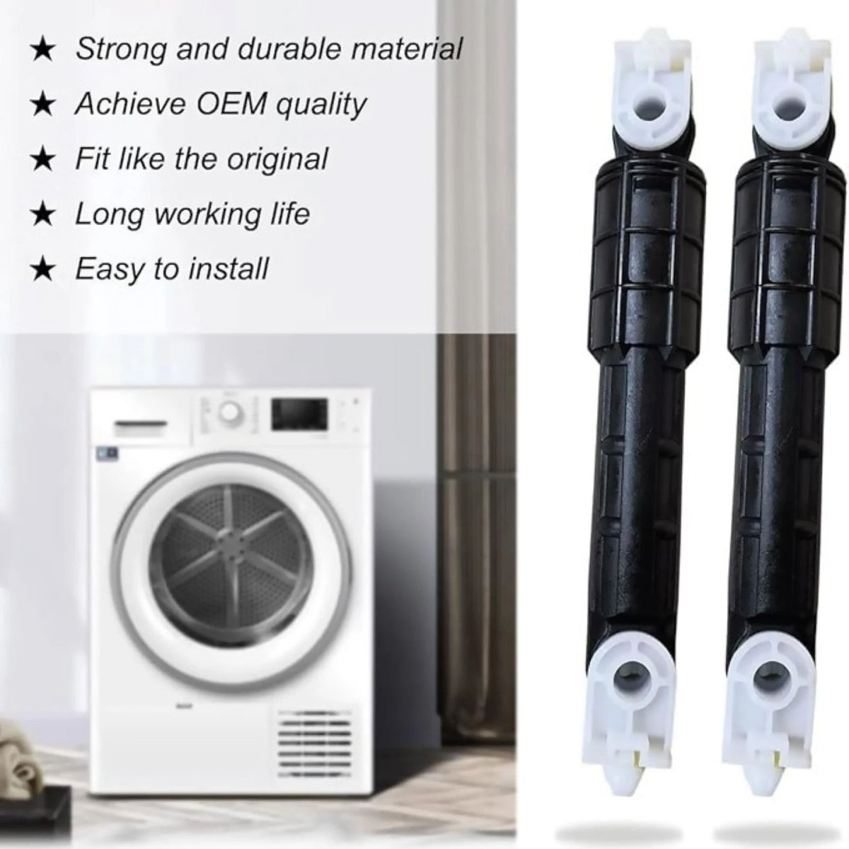 4pcs Standardized Sizes Washer Shock Absorber Replacement For Whirlpool
