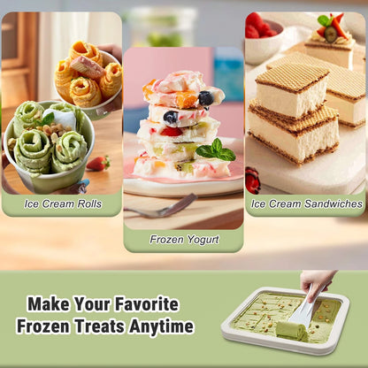 Rolled Ice Cream Maker with 10.24 Inches X 8.27 X 1.26 Inches, White